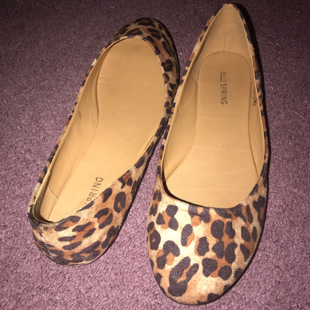 Leopard Print Flats